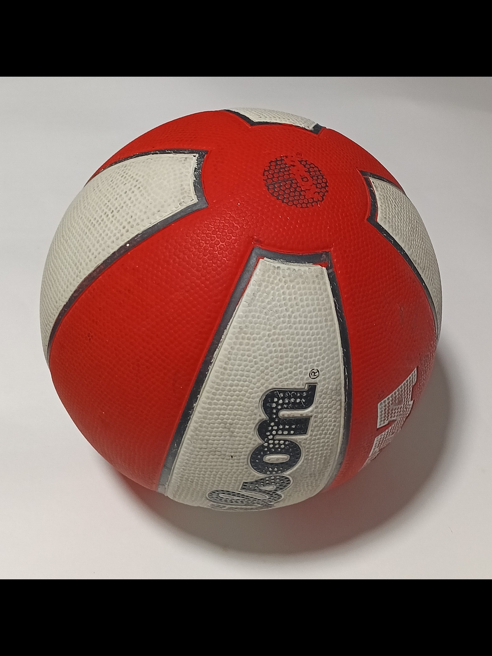 Wilson Red and White Outdoor Basketball - High Visibility Panels